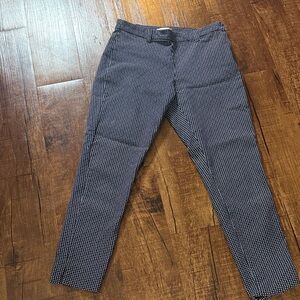 Red white and blue geometric design, croft stretch fabric size 6 pants.